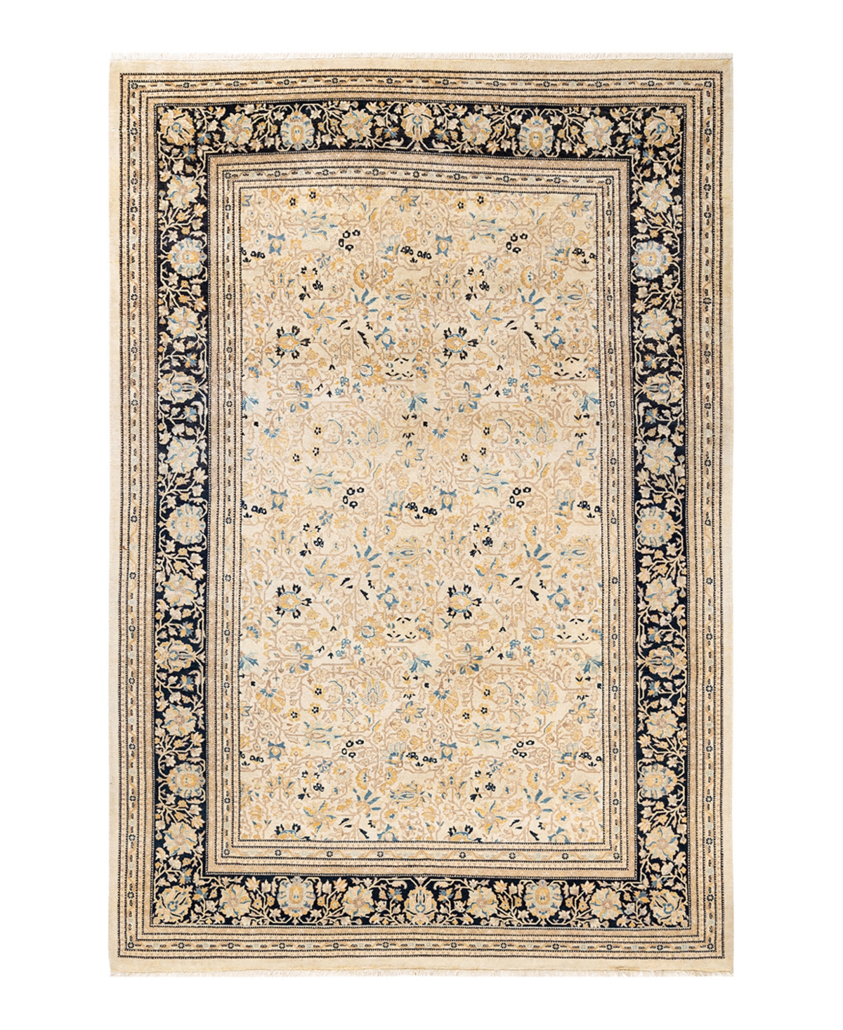 Closeout! Adorn Hand Woven Rugs Mogul M1605 6'1in x 8'10in Area Rug - Ivory