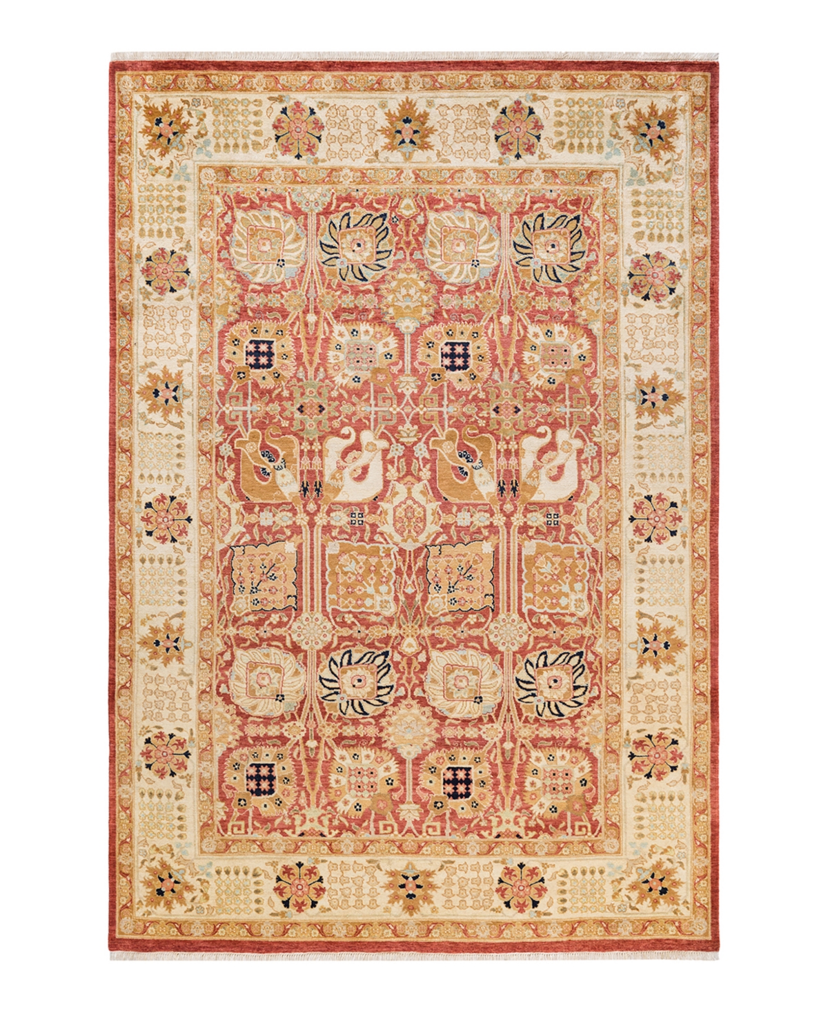 Closeout! Adorn Hand Woven Rugs Eclectic M1612 5'10in x 8'10in Area Rug - Orange