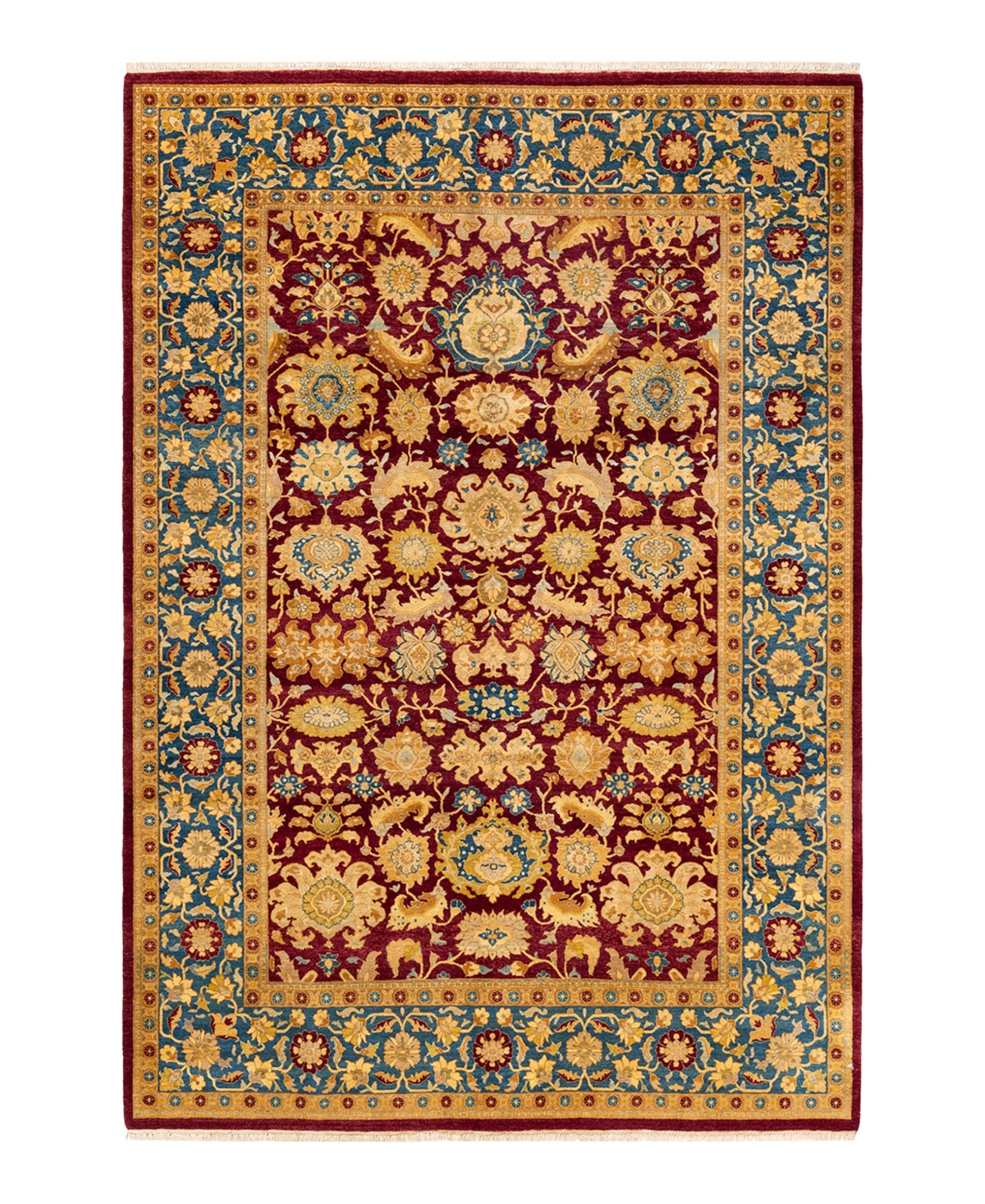 Closeout! Adorn Hand Woven Rugs Mogul M1274 6'2in x 9'2in Area Rug - Burgundy