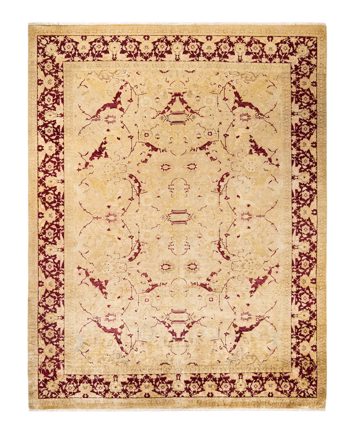 Closeout! Adorn Hand Woven Rugs Mogul M1440 9'2in x 12'1in Area Rug - Ivory