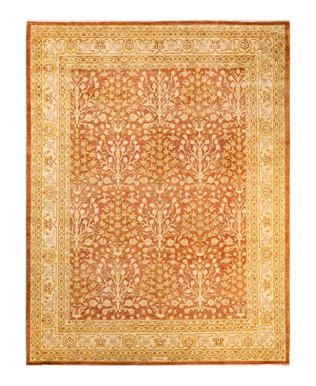 Closeout! Adorn Hand Woven Rugs Eclectic M1466 9'1in x 12'2in Area Rug - Orange