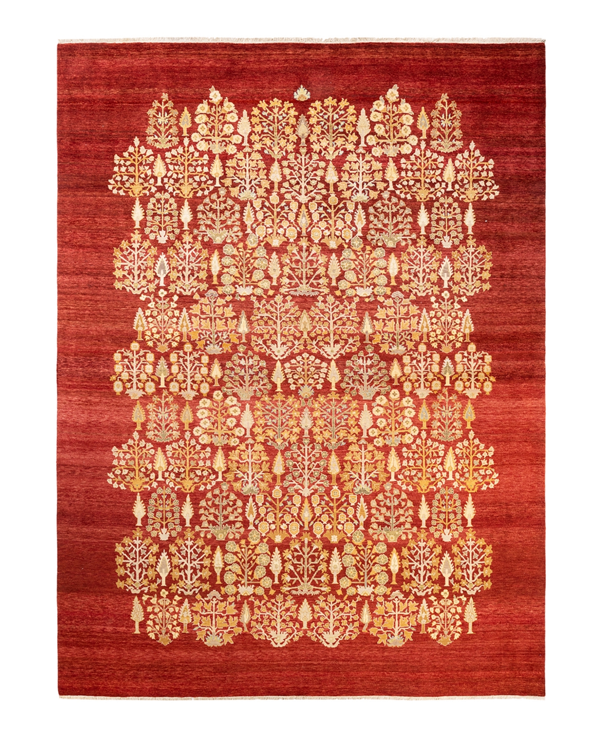 Closeout! Adorn Hand Woven Rugs Eclectic M1457 8'10in x 12'2in Area Rug - Orange