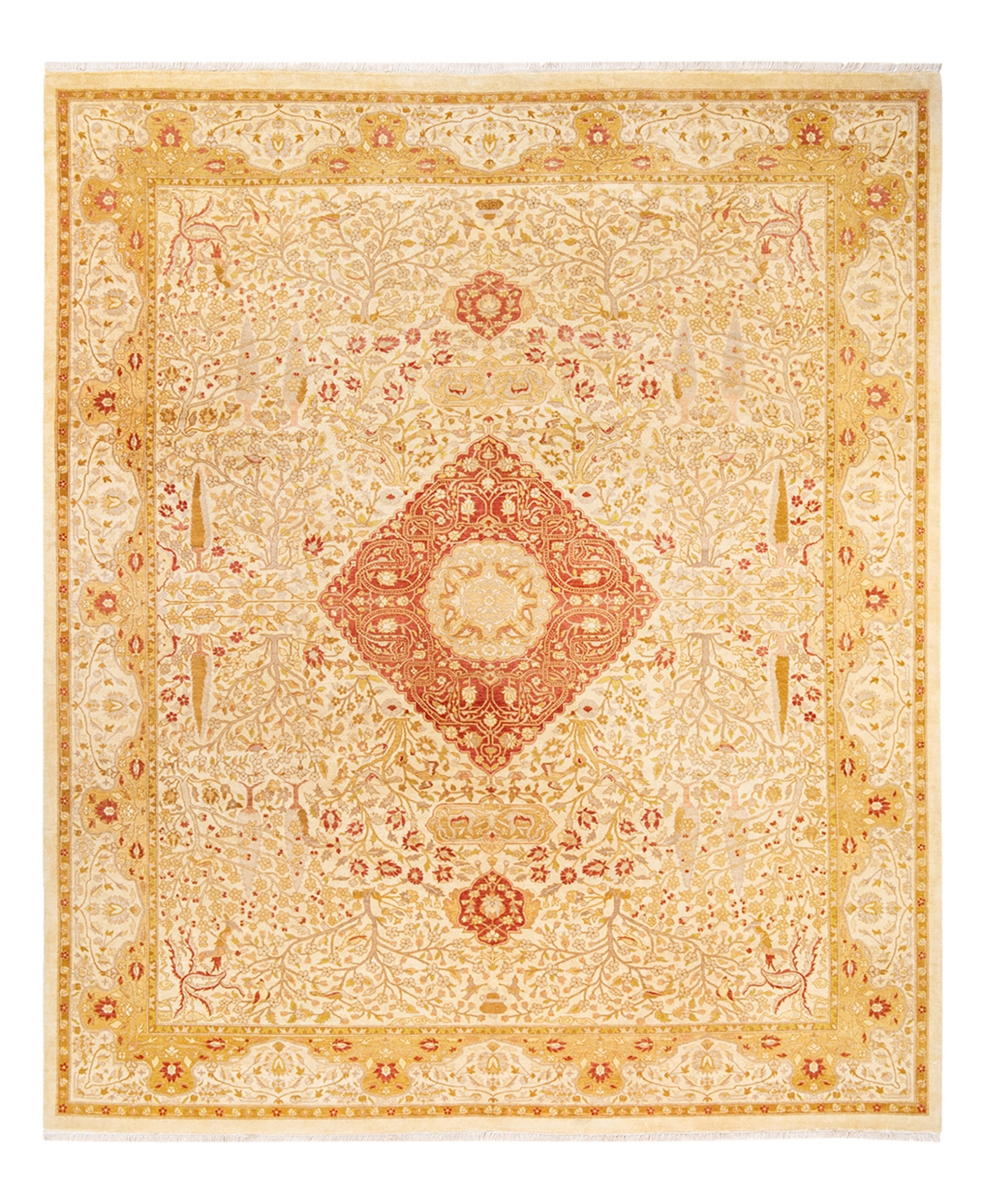 Closeout! Adorn Hand Woven Rugs Mogul M1190 8'3in x 9'10in Area Rug - Ivory