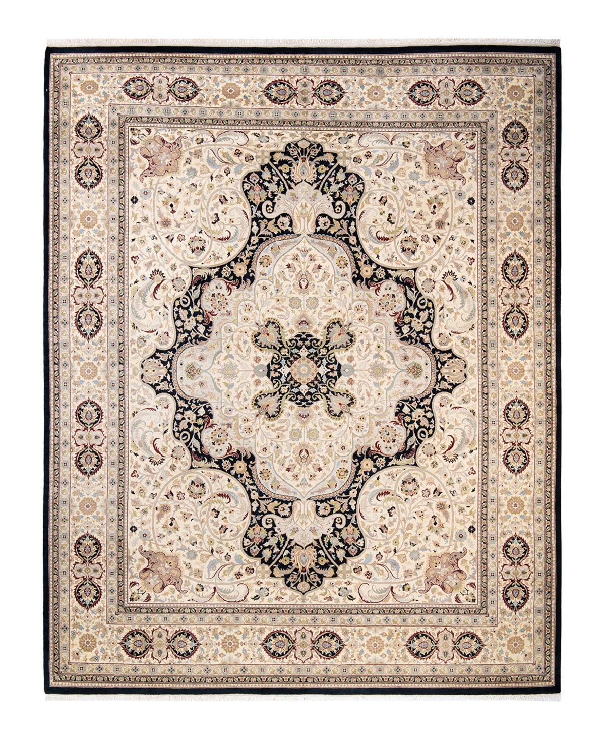 Closeout! Adorn Hand Woven Rugs Mogul M1599 8'1in x 10'4in Area Rug - Black