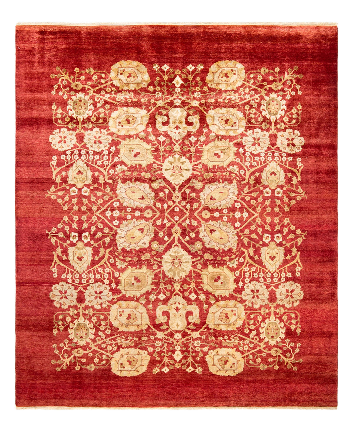 Closeout! Adorn Hand Woven Rugs Eclectic M1675 8'1in x 10'1in Area Rug - Orange