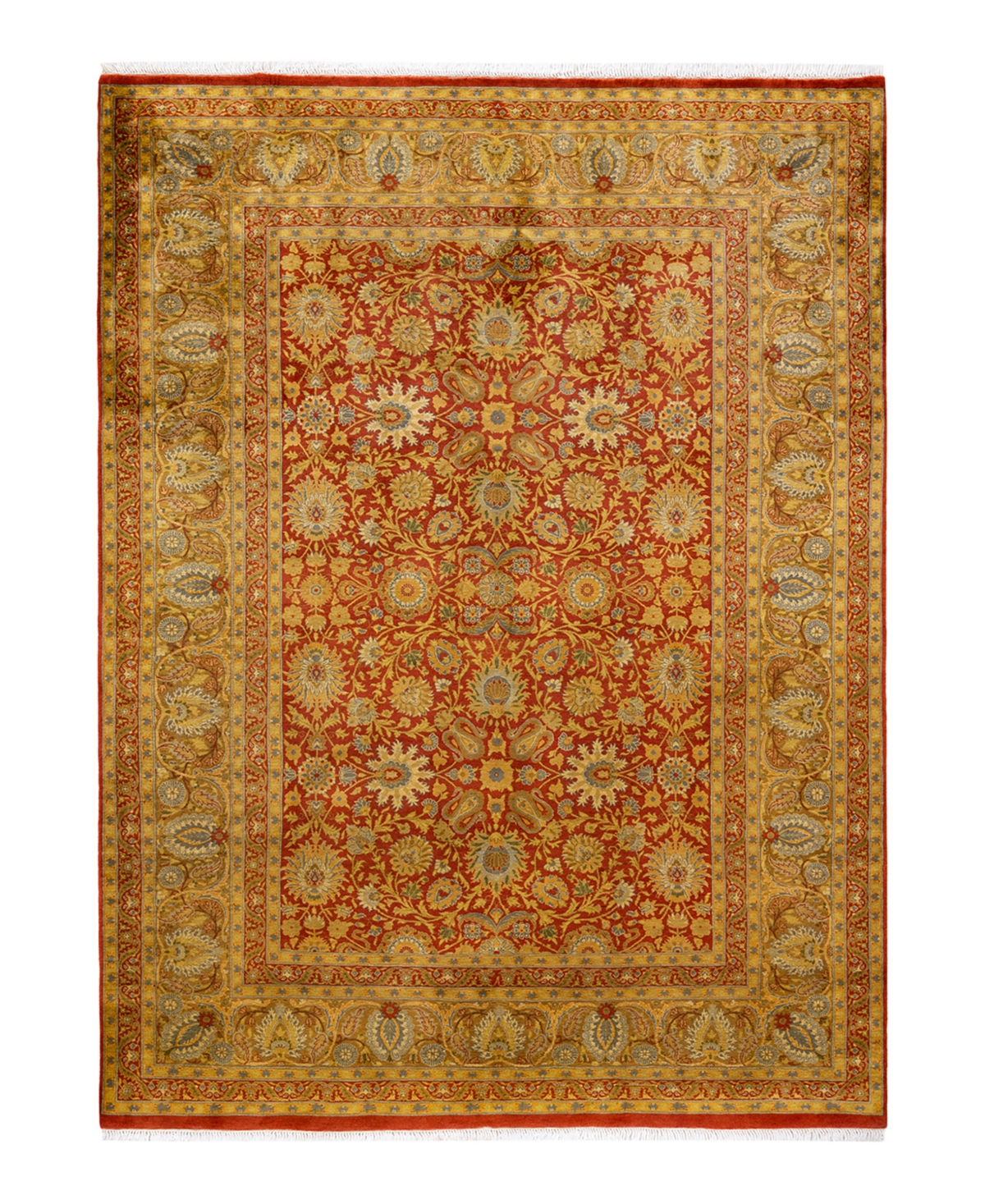 Closeout! Adorn Hand Woven Rugs Mogul M1495 6'2in x 8'5in Area Rug - Orange