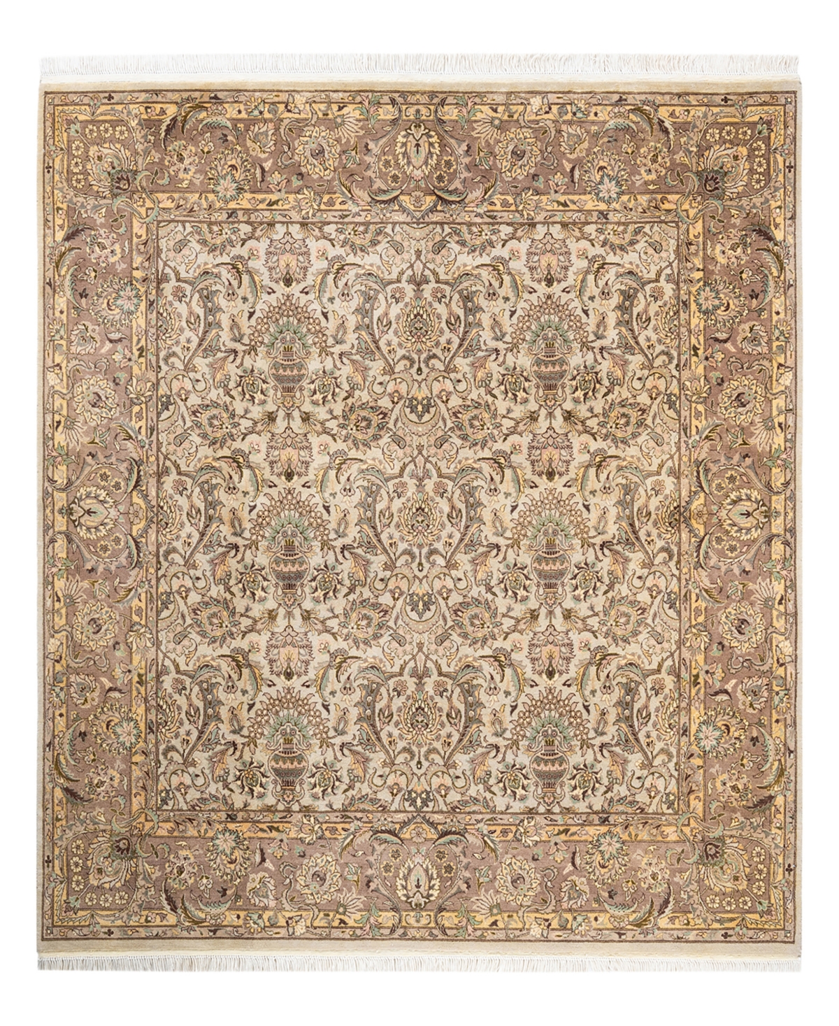 Closeout! Adorn Hand Woven Rugs Mogul M1162 6'1in x 6'4in Square Area Rug - Ivory