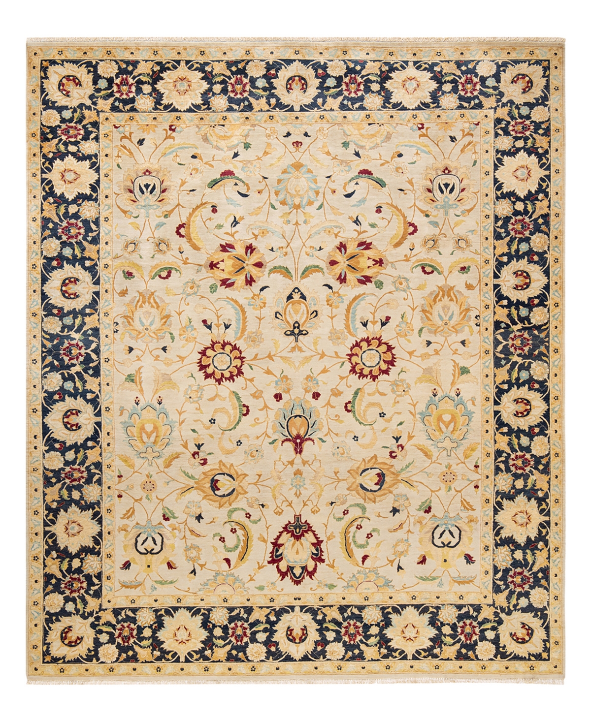 Closeout! Adorn Hand Woven Rugs Mogul M1440 8'1in x 9'6in Area Rug - Ivory