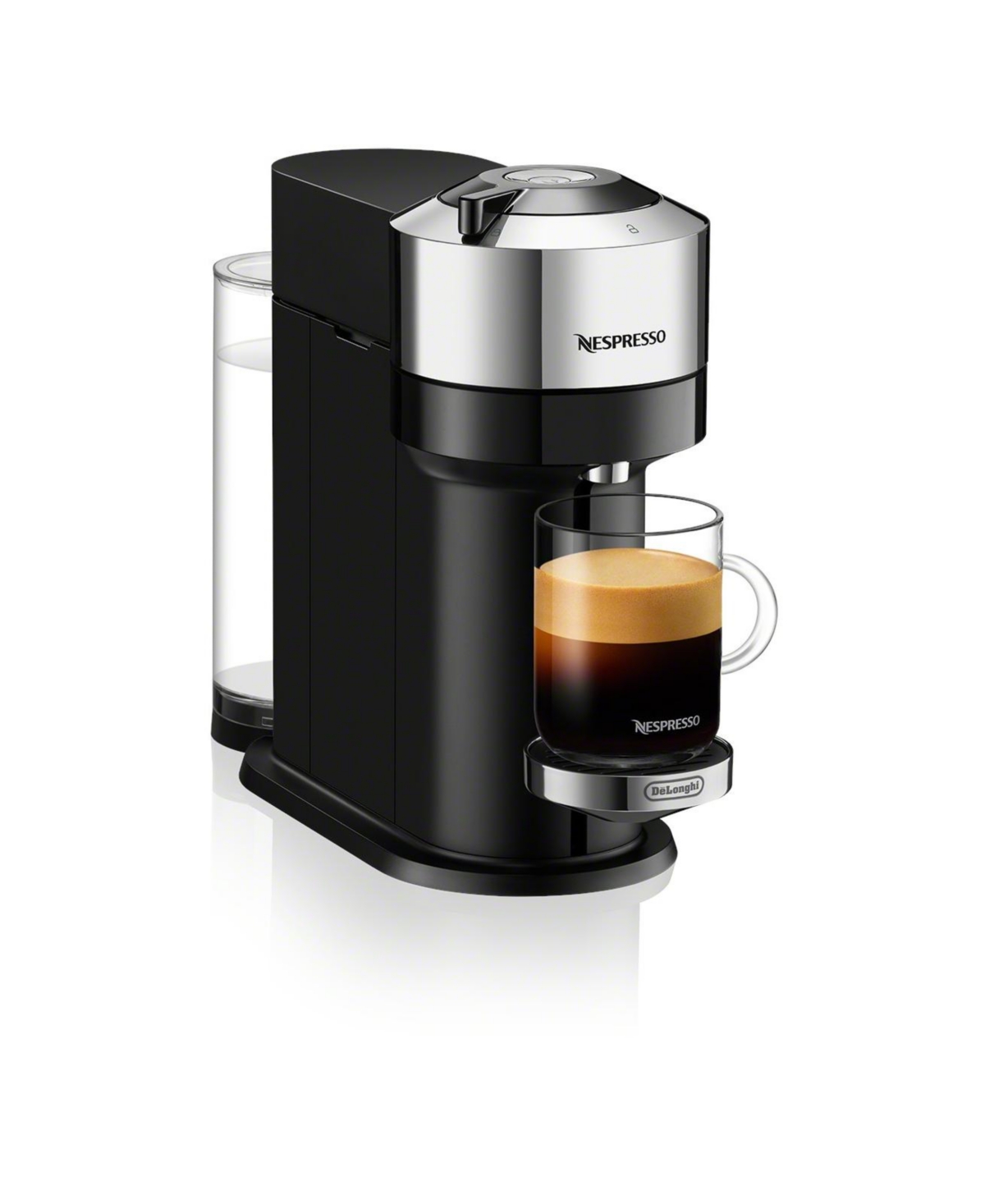 Nespresso Vertuo Next Deluxe Coffee and Espresso Machine by De'Longhi - Chrome
