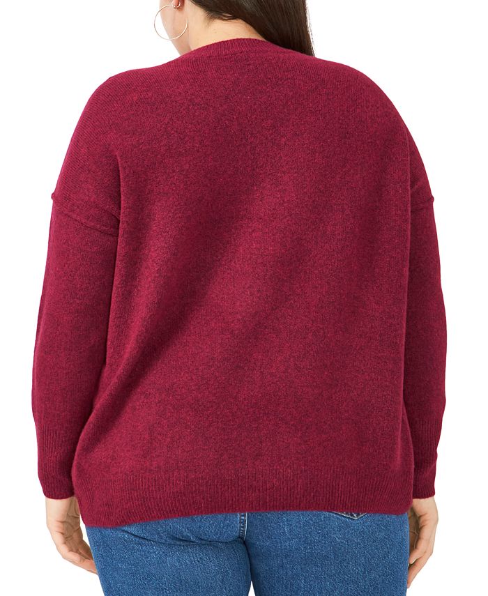 Vince Camuto Plus Size Cozy Long Sleeve Extend Shoulder Sweater Macy's