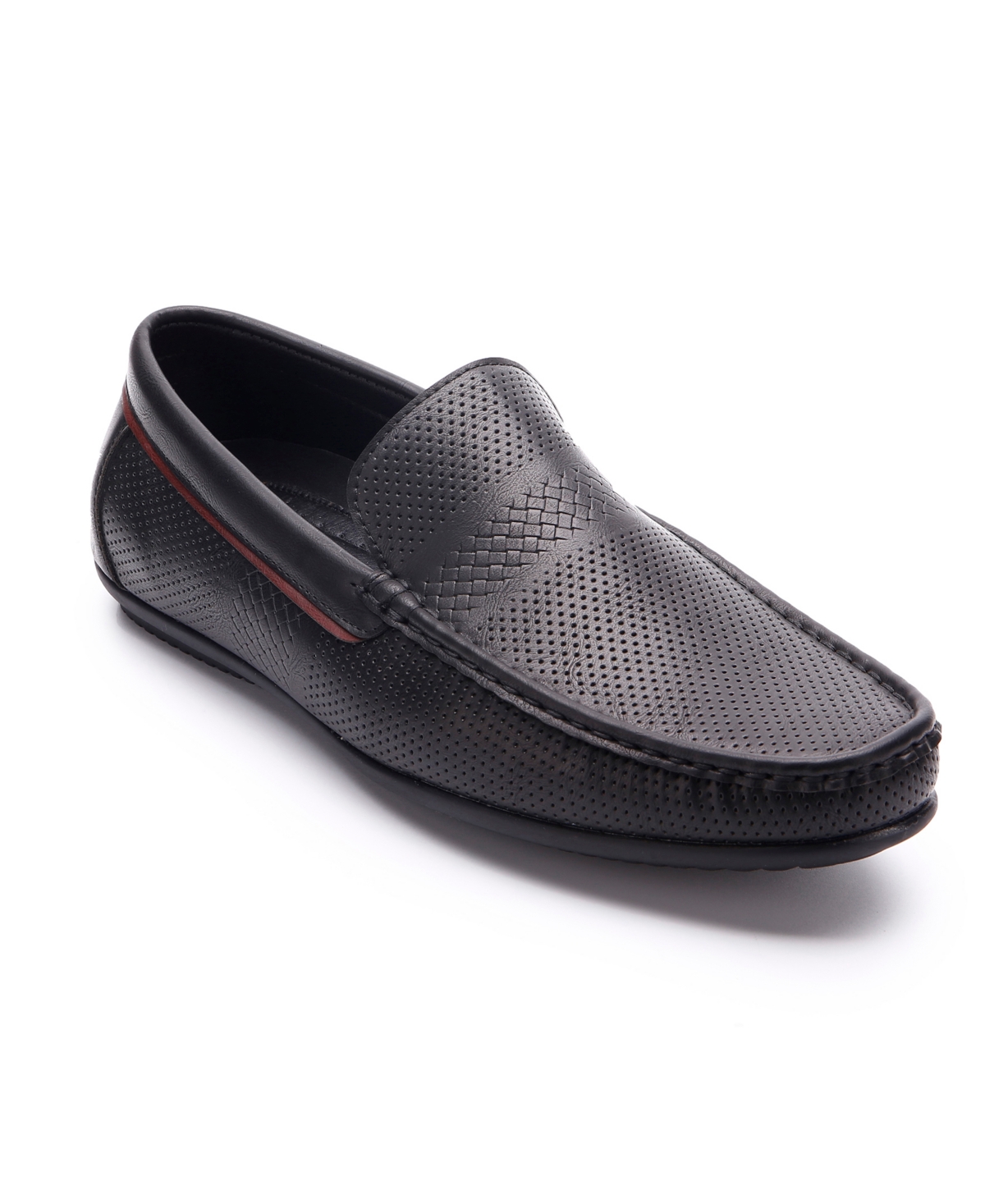 Men's Perforated Driving Shoes - Black
