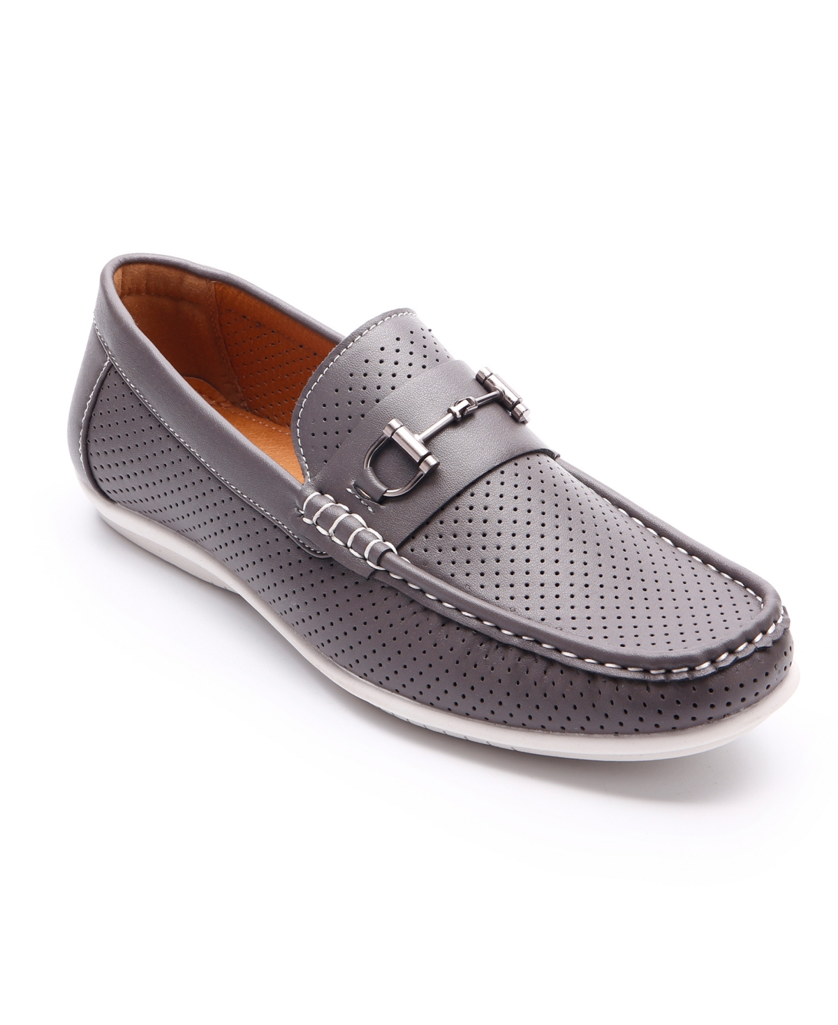 Men's Perforated Classic Driving Shoes - White