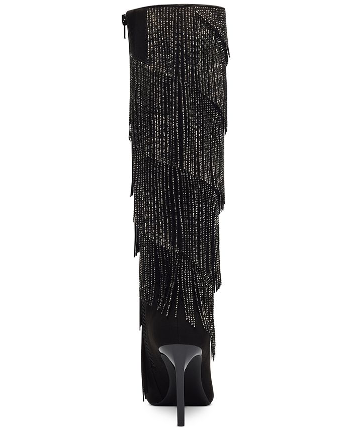 INC International Concepts Women's Shyn Fringe Boots, Created for Macy