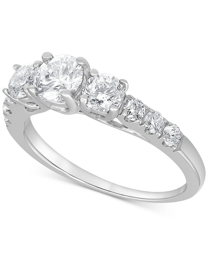 Macy's - Diamond Engagement Ring (1-1/2 ct. t.w.) in 14k White Gold
