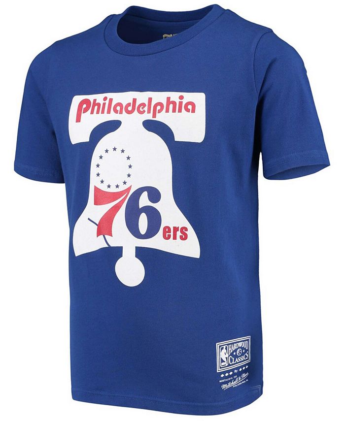 Mitchell & Ness Big Boys Royal Philadelphia 76Ers Hardwood Classics Tshirt Macy's