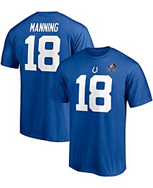 Men's Peyton Manning Royal Indianapolis Colts NFL Hall Of Fame Class Of 2021 Name and Number T-shirt