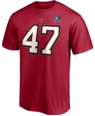 Men's John Lynch Red Tampa Bay Buccaneers NFL Hall Of Fame Class Of 2021 Name and Number T-shirt