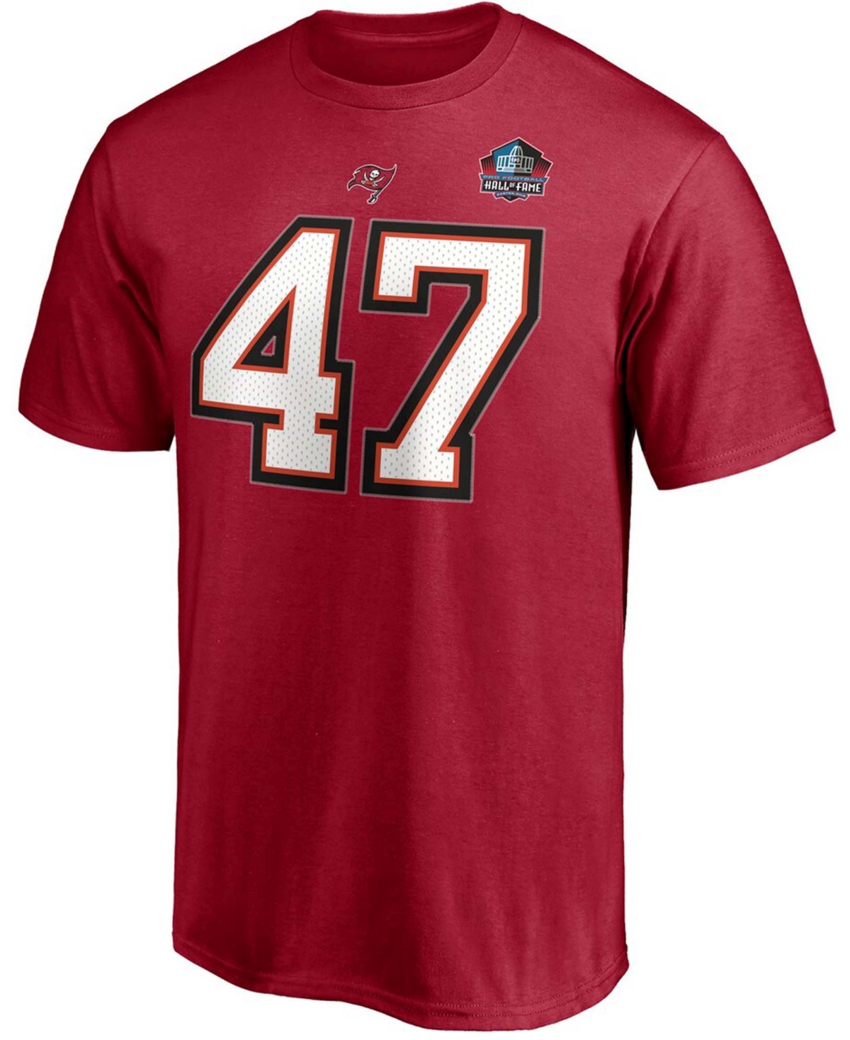 Men's John LynchTampa Bay Buccaneers Nfl Hall Of Fame Class Of 2021 Name and Number T-shirt - Red