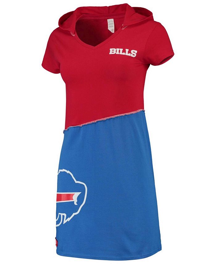 Refried Apparel Women's Red, Royal Buffalo Bills Hooded Mini Dress - Macy's