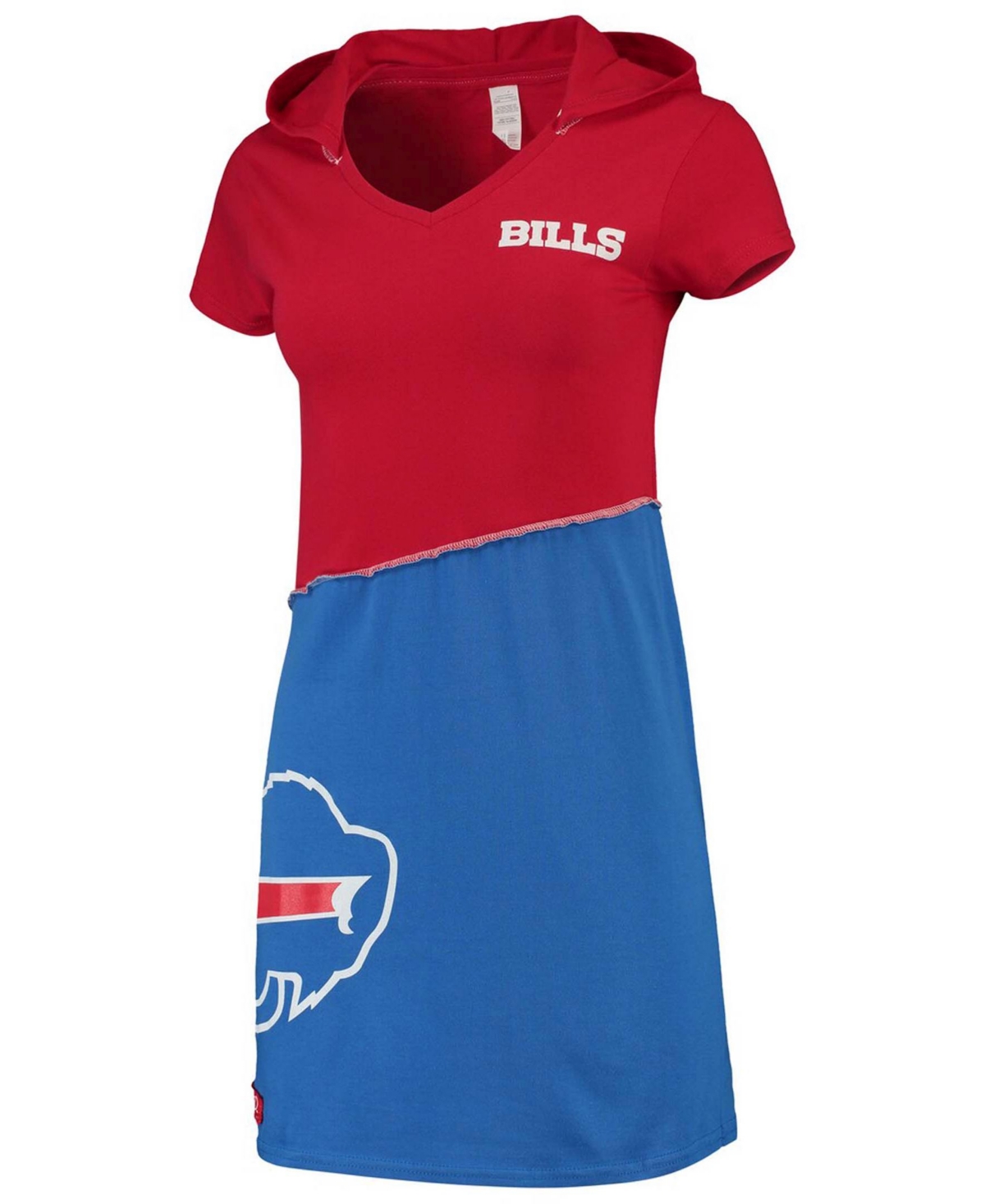Women's Red, Royal Buffalo Bills Hooded Mini Dress - Red, Royal