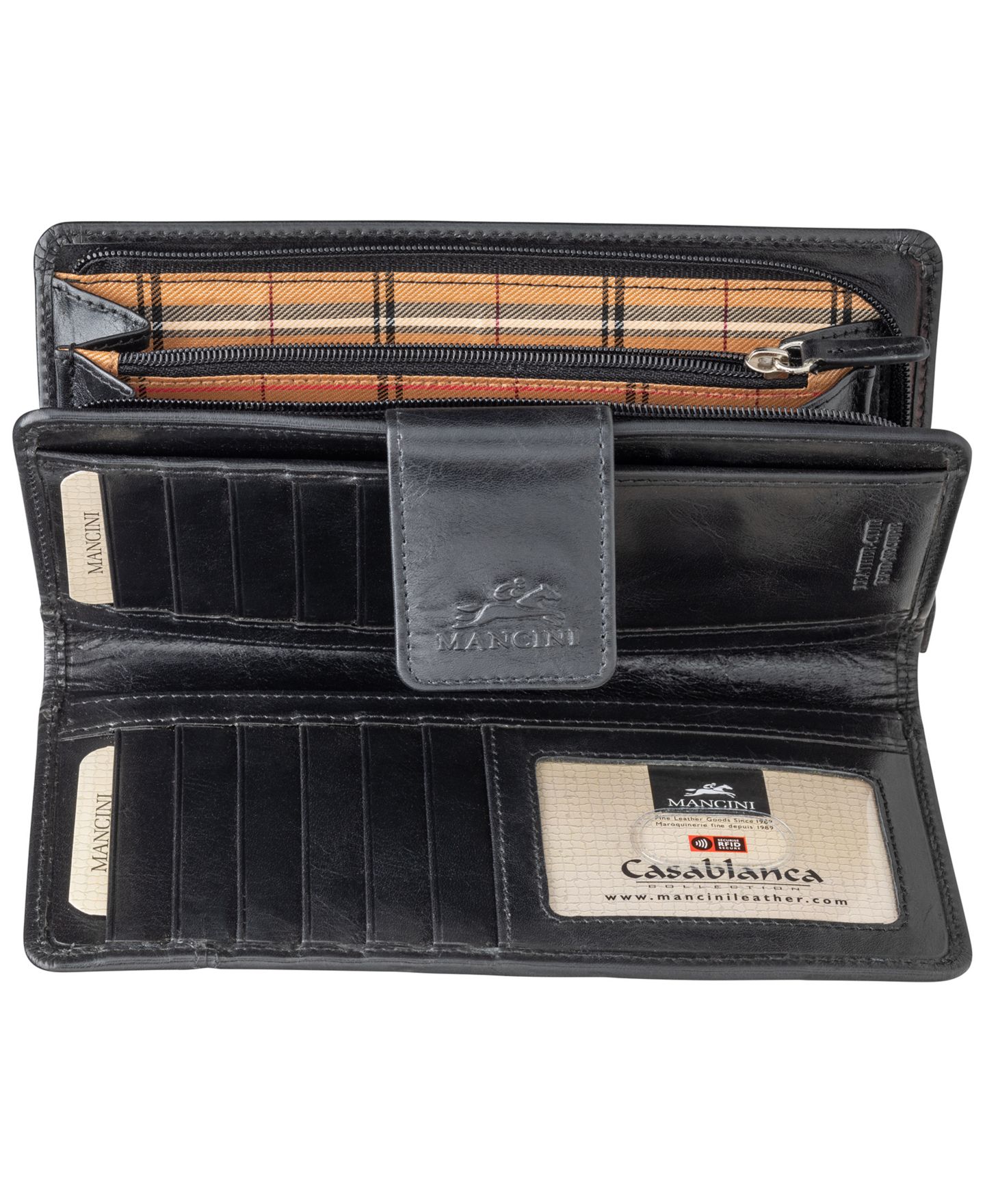 Мужской кошелёк Mancini Casablanca Collection Clutch Wallet, цвет: Чёрный — фото 4