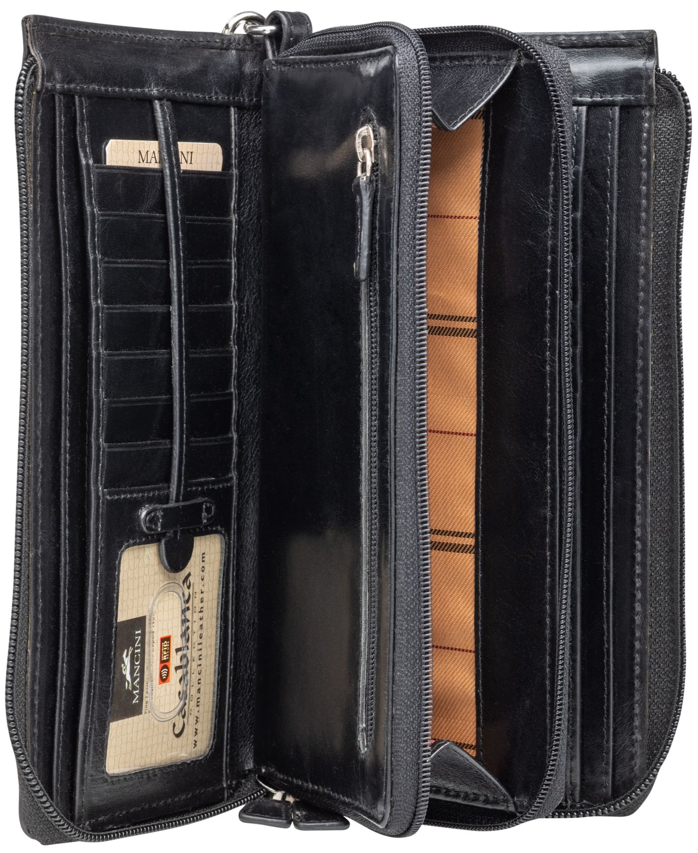 Мужской кошелёк Mancini Casablanca Collection Trifold Wallet, цвет: Чёрный — фото 4