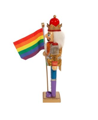 12" Wooden Gay Pride Nutcracker