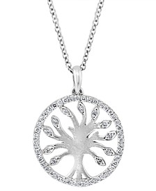 EFFY® Diamond Tree 18" Pendant Necklace (1/4 ct. t.w.) in Sterling Silver