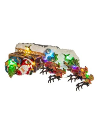 8.7" Battery-Operated LED Musical Santa and Sleigh Table Piece
