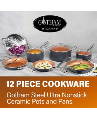 Gotham Steel Ti-Ceramic Nonstick 12-Pc. Cookware Set