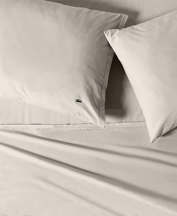 Lacoste Home Percale 4 Piece Solid Sheet Set, Queen Macy's