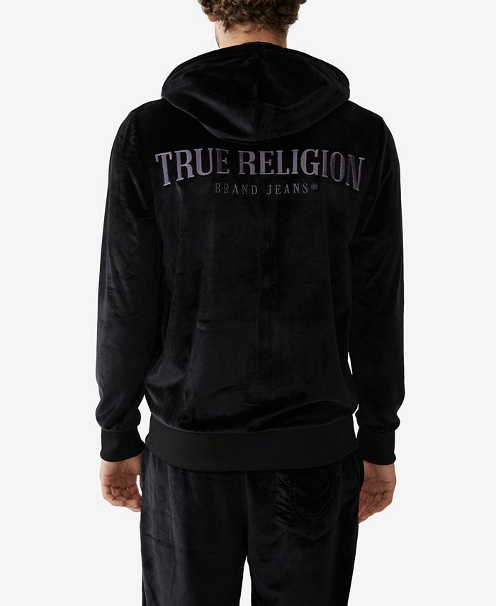 True Religion Men s Velour Zip Up Hoodie Sweatshirt Macy s