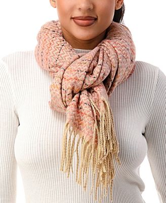 Women's Ultra Soft Chevron Fringe Scarf