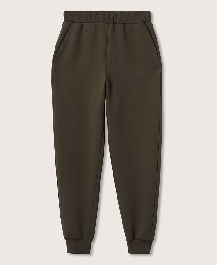 MANGO Women's Cotton JoggerStyle Trousers Macy's