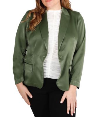 plus size green blazer