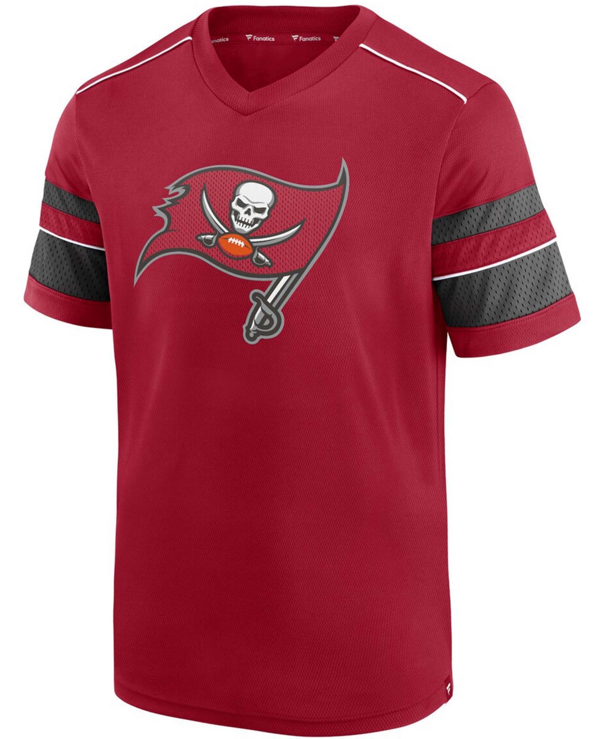 Men'sTampa Bay Buccaneers Textured Hashmark V-Neck T-shirt - Red