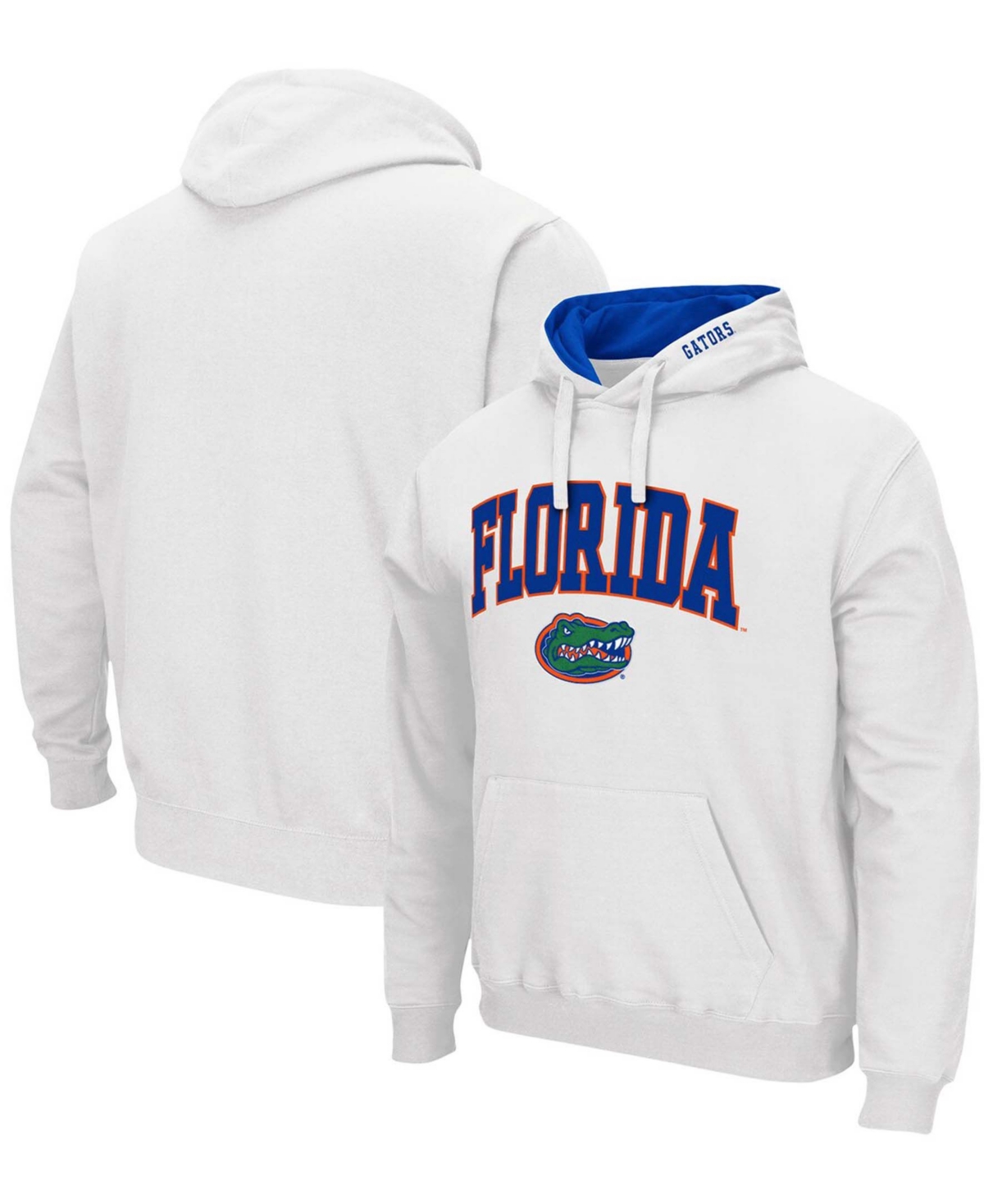 Colosseum Men's White Florida Gators Arch Logo 3.0 Pullover Hoodie In White