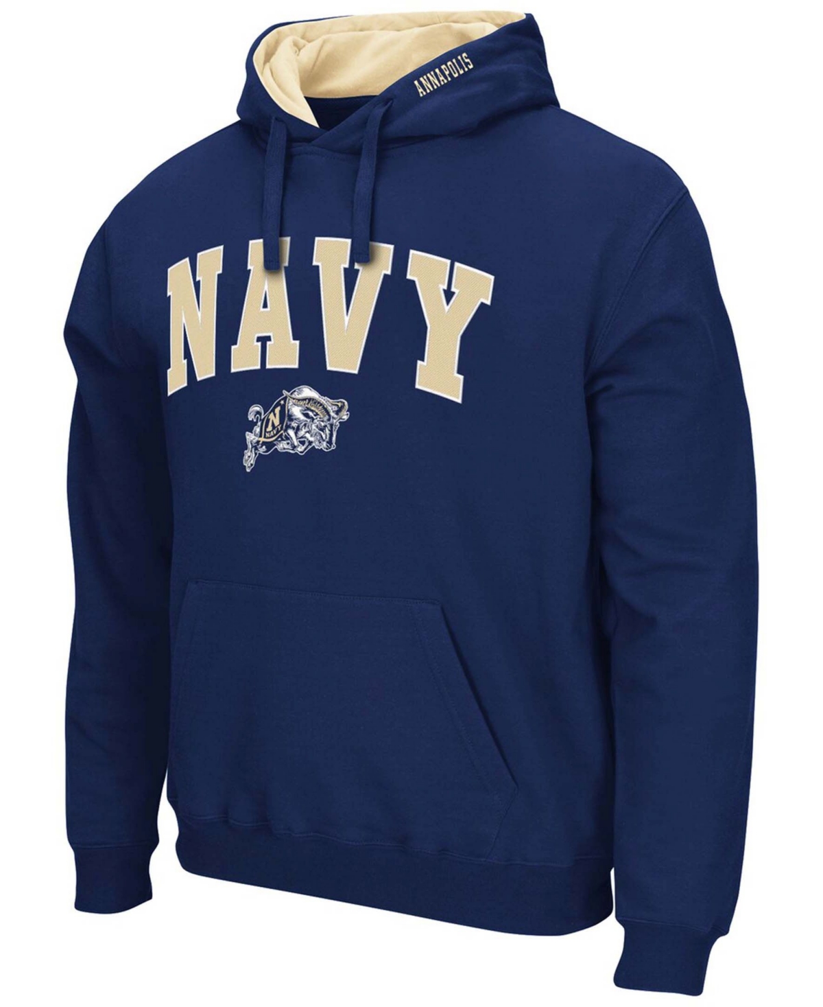 Shop Colosseum Men's Navy Navy Midshipmen Arch Logo 3.0 Pullover Hoodie