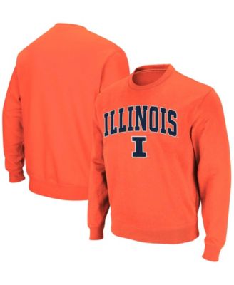 Men's Orange Illinois Fighting Illini Arch Logo Crew Neck Sweatshirt