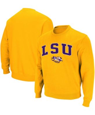 Men's LSU Tigers Arch & Logo Crew Neck Sweatshirt