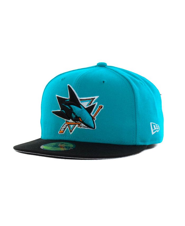 San Jose Sharks TEAM-BASIC Black-White Fitted Hat by New Era