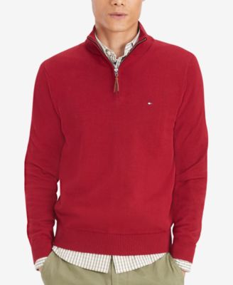 tommy zip sweater