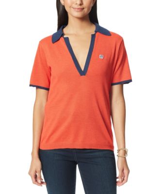 Stevie Polo T-shirt In Fiery Red 