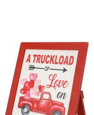 24" Valentine's Wooden Truck Porch Sign and Standing Decor