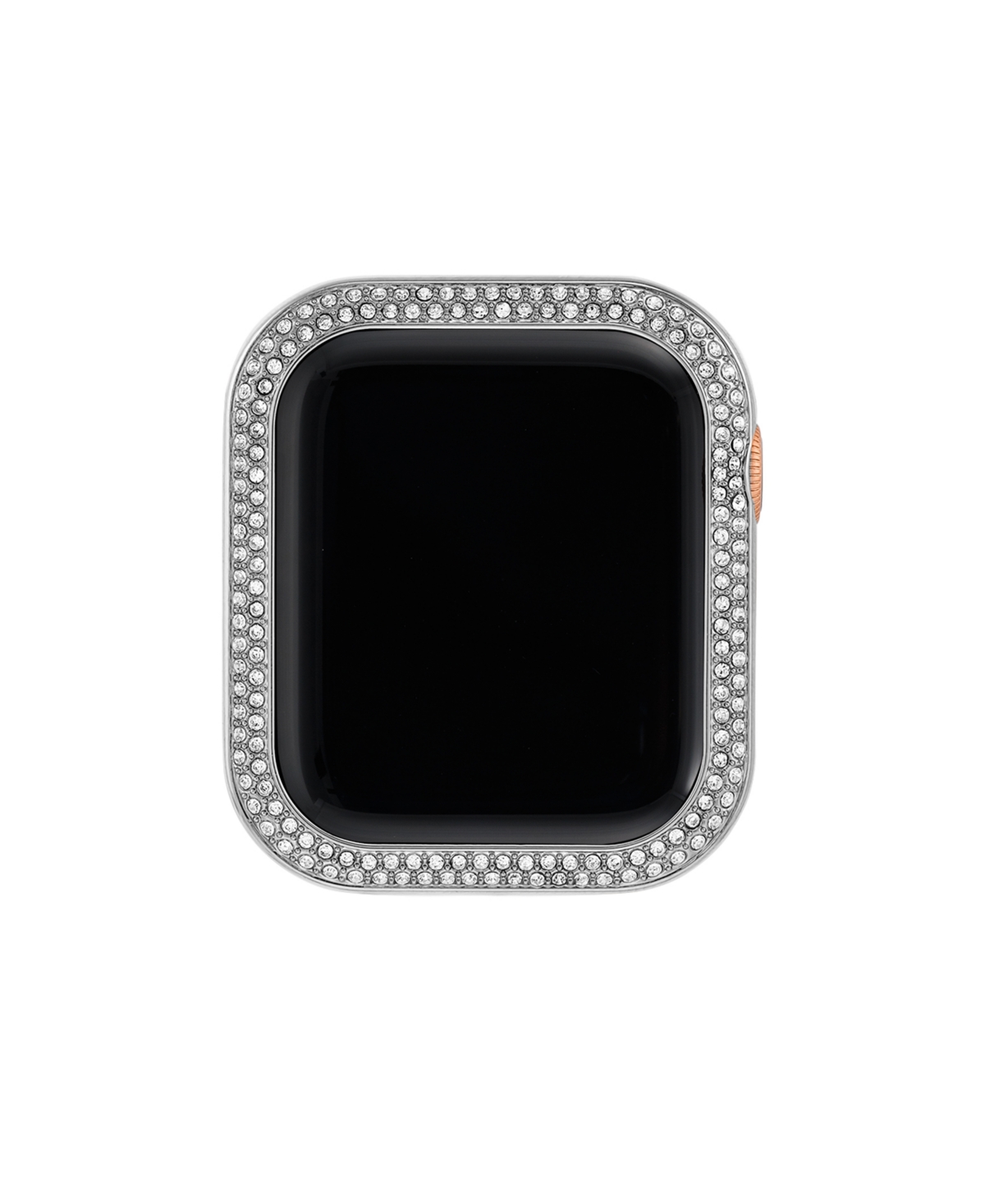 44mm Apple Watch Metal Protective Bumper in Silver With Crystal Accents - Silver Tone