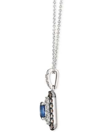 Le Vian - Blueberry Sapphire (3/8 ct. t.w.) & Diamond (1/2 ct. t.w.) 18" Pendant Necklace in 14k White Gold