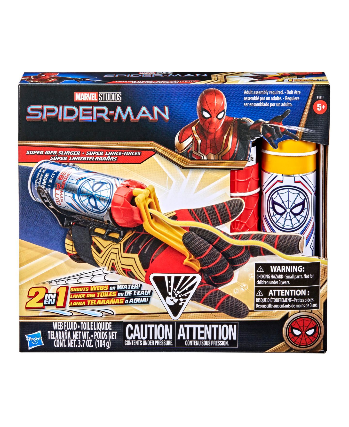 Детские игрушки Spider-Man No Way Home 2-in-1 3-Piece Web Slinger and Glove Set, Ages 5+ — фото 2