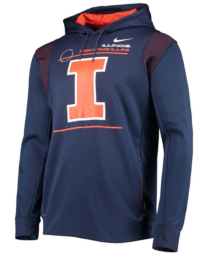 Nike Mens Illinois Fighting Illini 2021 Team Sideline Performance Pullover Hoodie Macys 