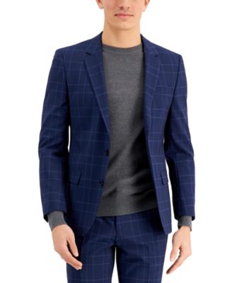 hugo boss open blue suit