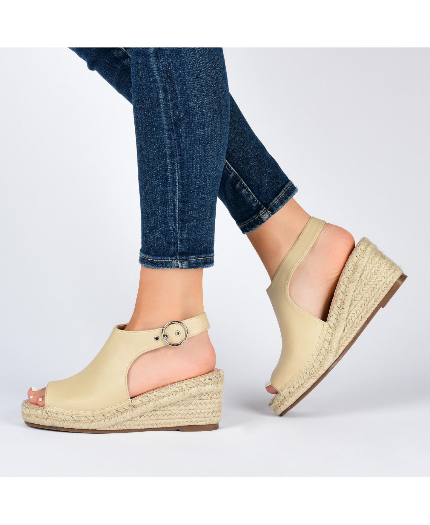 Женские сандалии Journee Collection Crew Espadrille, цвет: Синий — фото 6